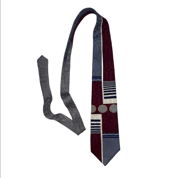 OSCAR De La Renta Mens Silk Geometric Tie - Picture 5 of 5